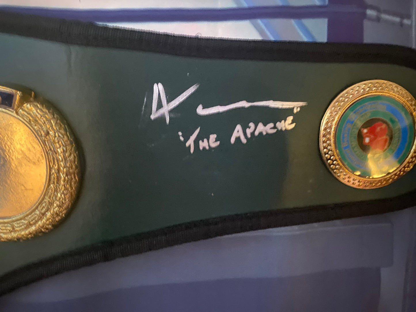 Anthony Cacace signed IBO mini world title belt