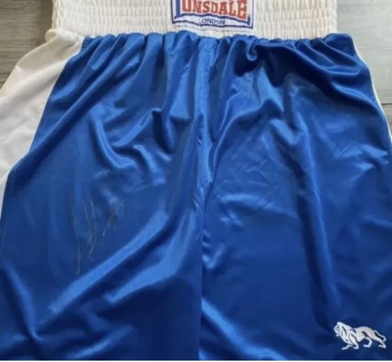 Anthony Joshua signed boxing shorts