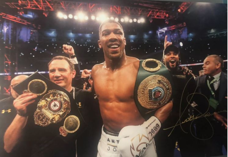Large Anthony Joshua signed canvas
