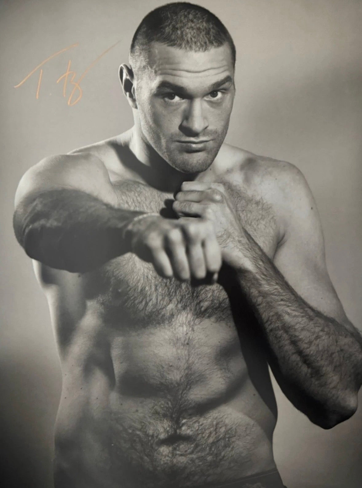 Tyson Fury signed 16x12 inch photo
