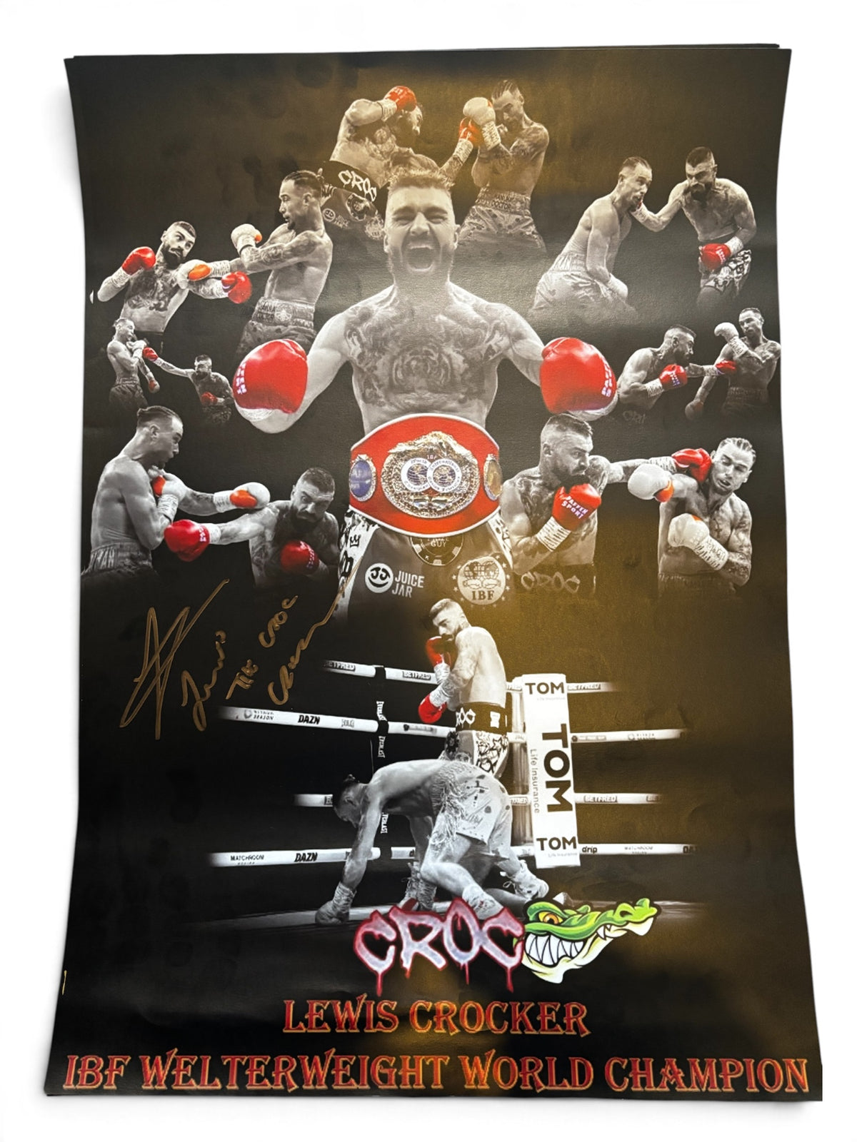 Lewis Crocker – Hand Signed A2 World Champion Poster