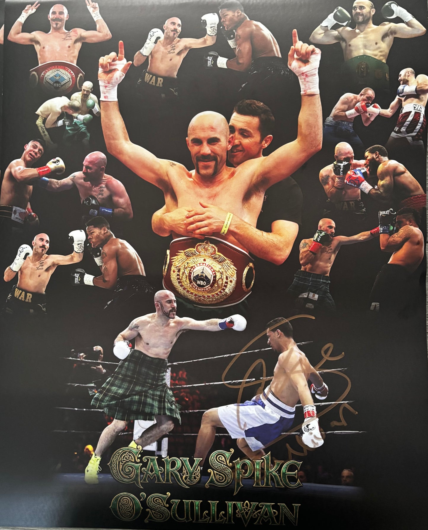 Gary "Spike" O'Sullivan Hand-Signed 20x16" Poster