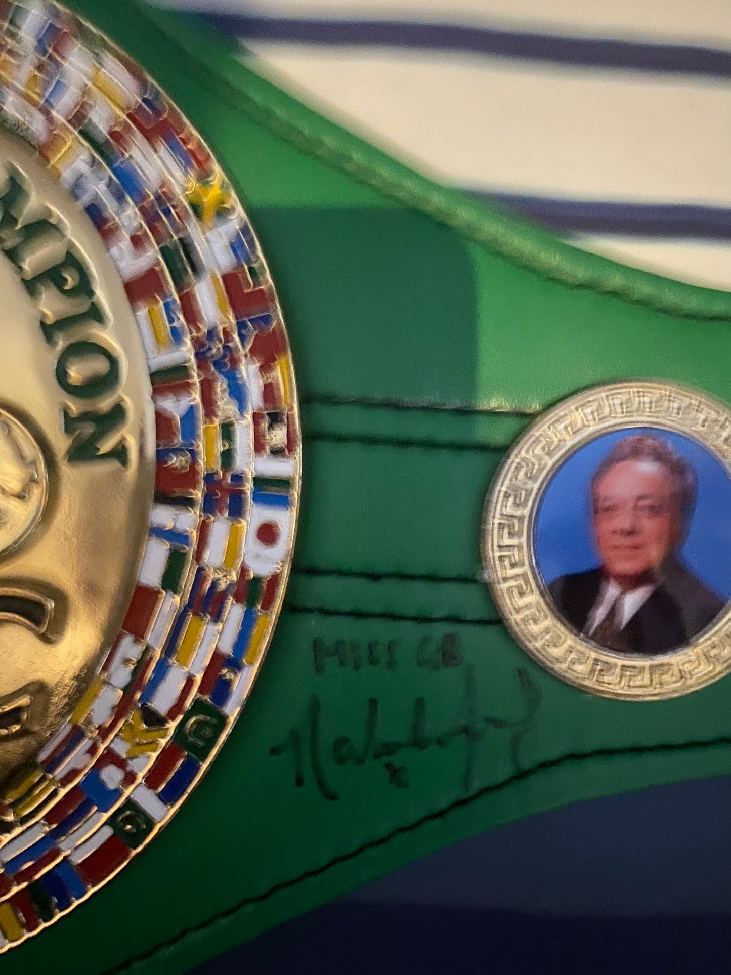 Chantelle Cameron & Natasha Jonas Signed replica wbc mini belt