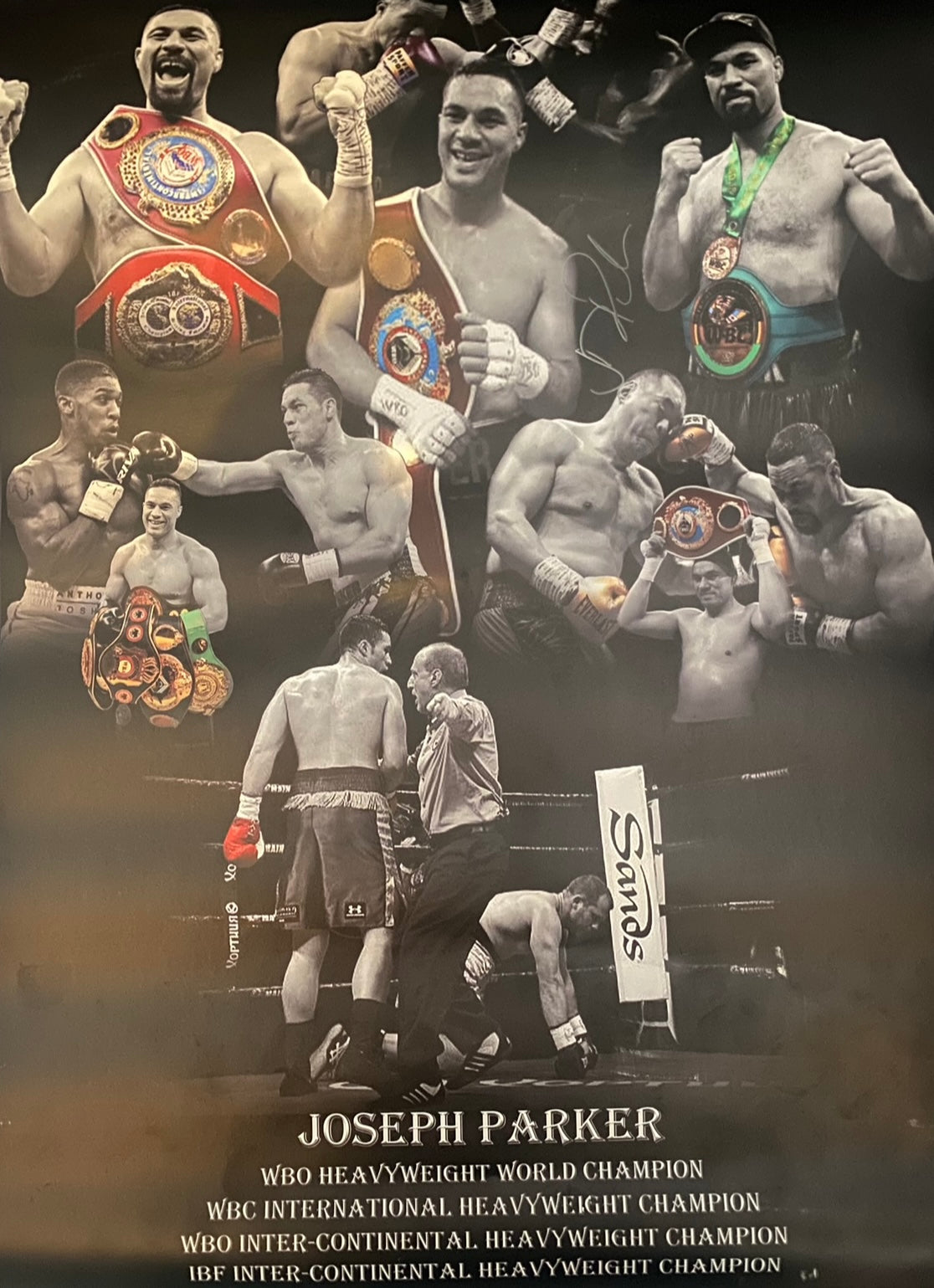 Joseph Parker signed A2 poster