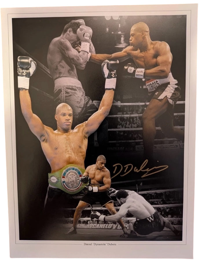 Daniel 'Dynamite' Dubois signed 16x12 inch poster