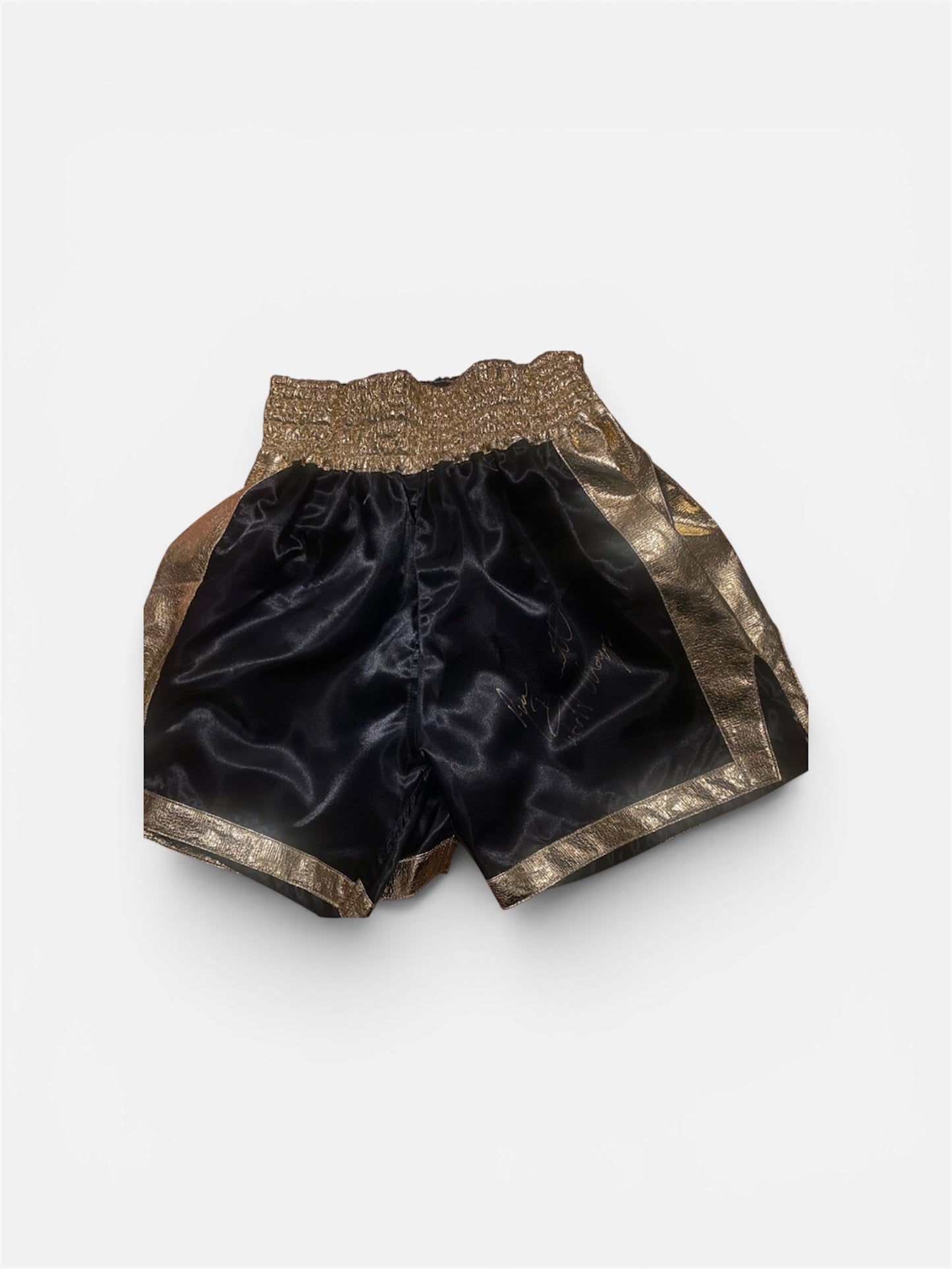 Ryan Burnett Autographed Boxing Shorts – Black & Metallic Gold