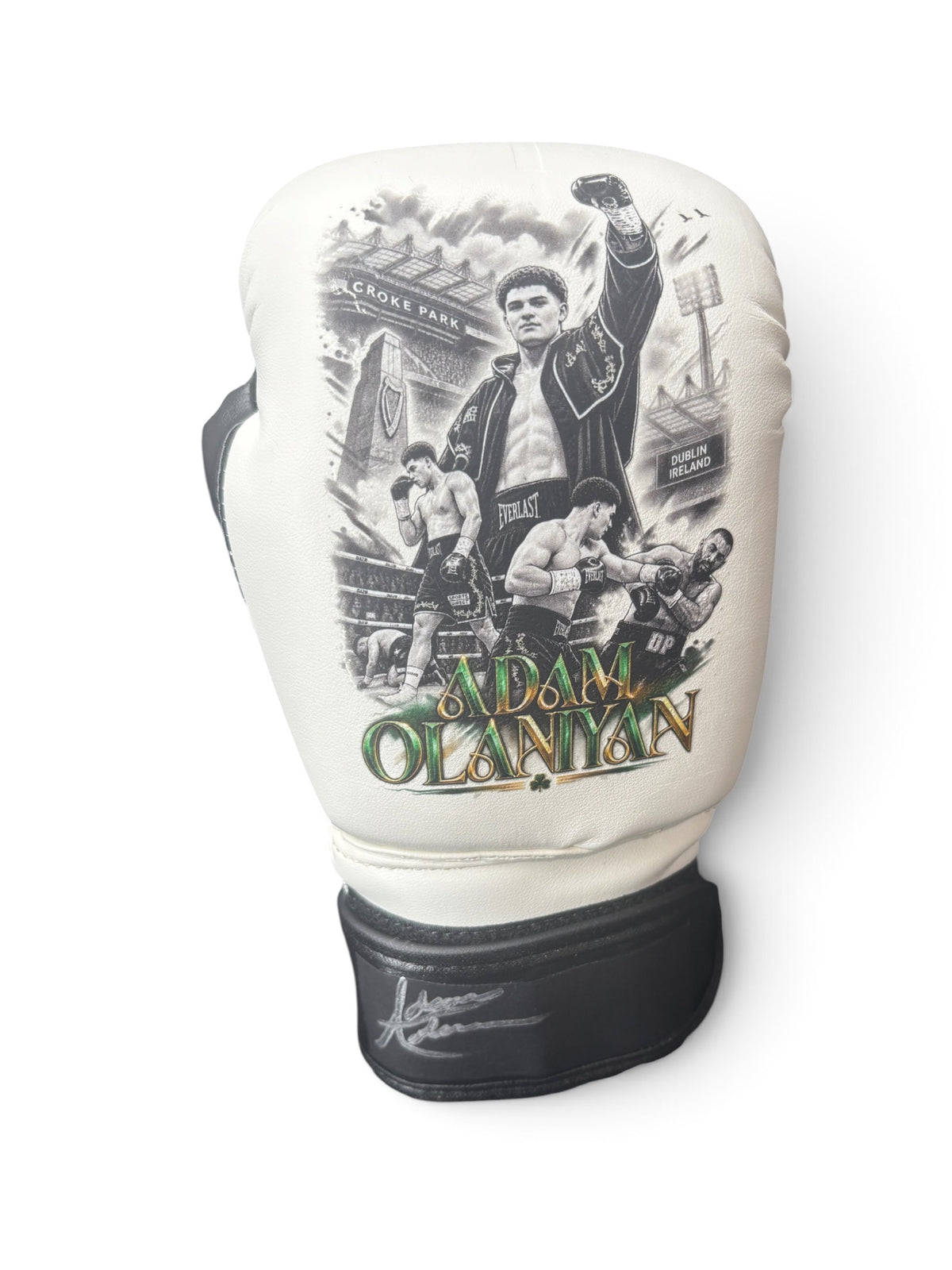 Adam Olaniyan signed Croke Park themed customised boxing glove