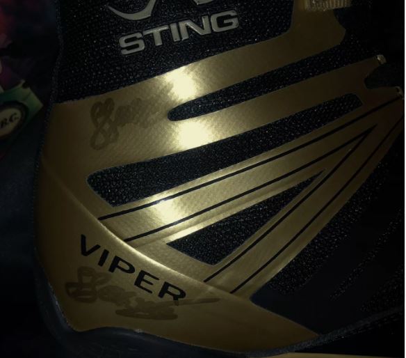 Adam Azim (IBO world champion) and Hassan Azim signed Sting Viper boxing boot