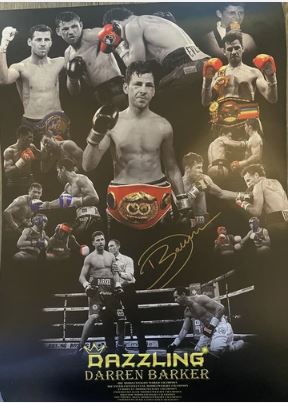 Dazzling Darren Barker (former IBF world champion) signed 23x16 inch poster