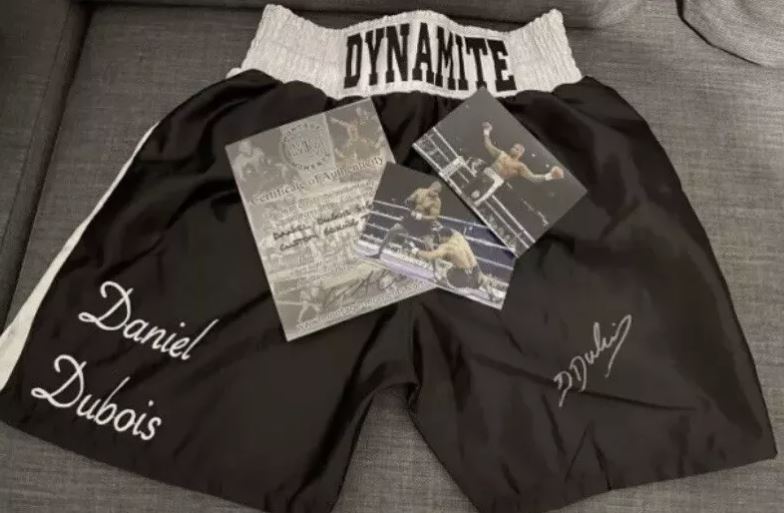 Daniel Dubois IBF (heavyweight world champion) signed customised shorts