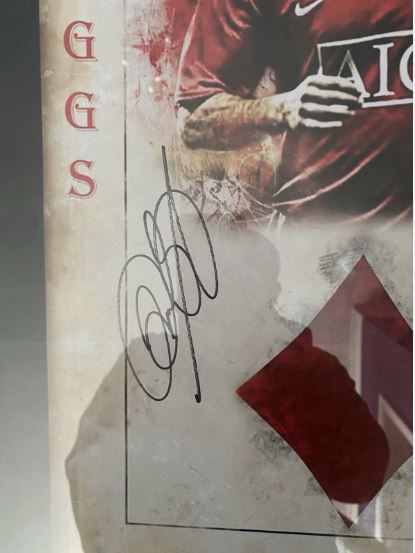 Ryan Giggs Autographed 20x16 Inch Photo Hand Signed & Framed