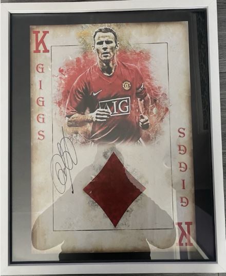 Ryan Giggs Autographed 20x16 Inch Photo Hand Signed & Framed