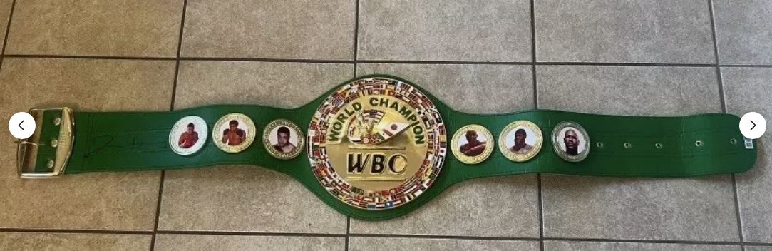 Devin Haney (former undisputed world champion) signed full size WBC replica championship belt