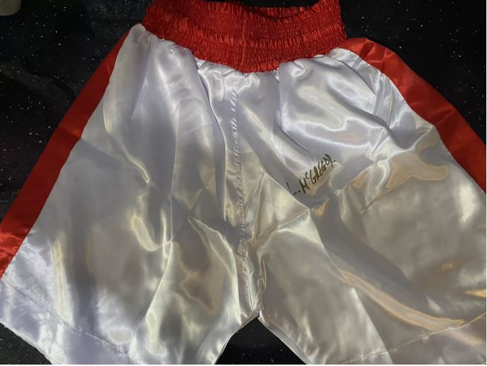 Lee McGregor signed boxing shorts