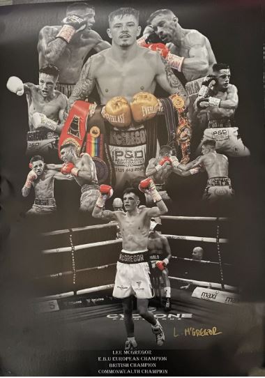 Lee McGregor (former British Commonwealth Ebu champion) signed 23x16 inch poster