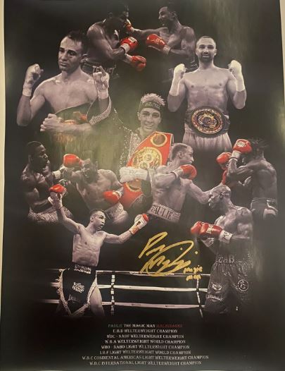 Paulie Malignaggi (former IBF & WBA world champion) signed 16x12 poster framed