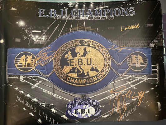 A2 European Champions Poster Signed By 6 Former European Boxing Champions