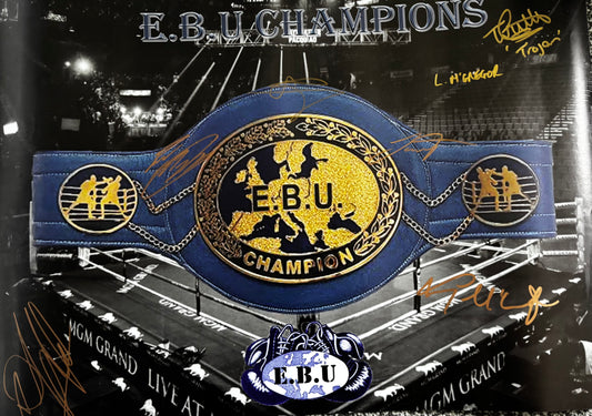 A2 European Champions Poster Signed By 7 Former European Boxing Champions