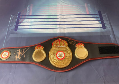 David Avanesyan & Paulie Malignaggi signed WBA replica mini belt