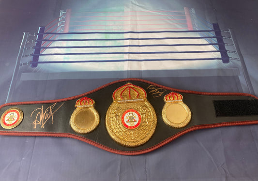 David Avanesyan & Paulie Malignaggi signed WBA replica mini belt