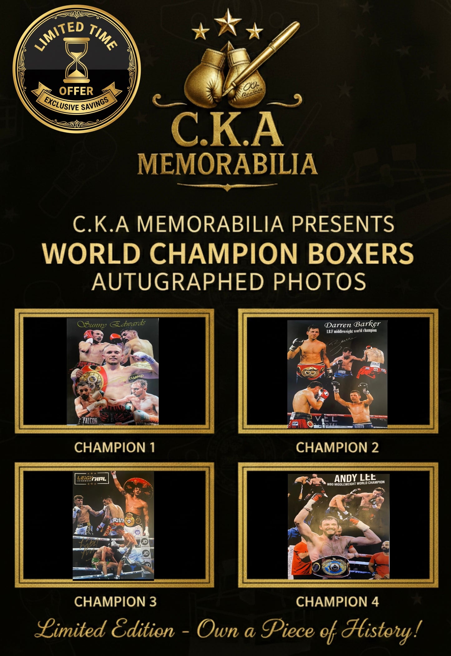 The Ultimate World Champions: Signed 16x12 Photo Collection