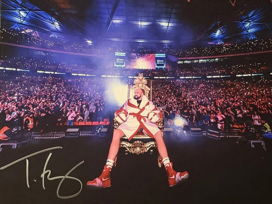 Tyson Fury signed 16x12 inch photo