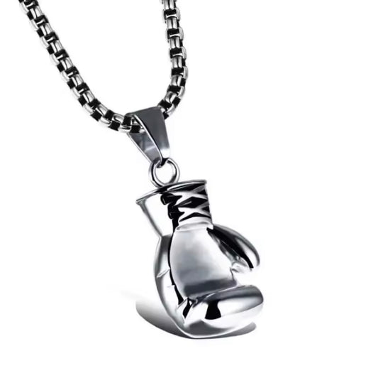 Single boxing glove necklace