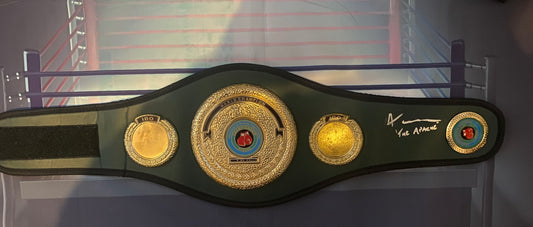 Anthony Cacace signed IBO mini world title belt