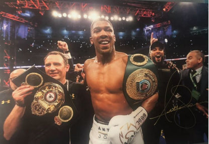 Large Anthony Joshua signed canvas