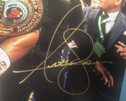 Large Anthony Joshua signed canvas