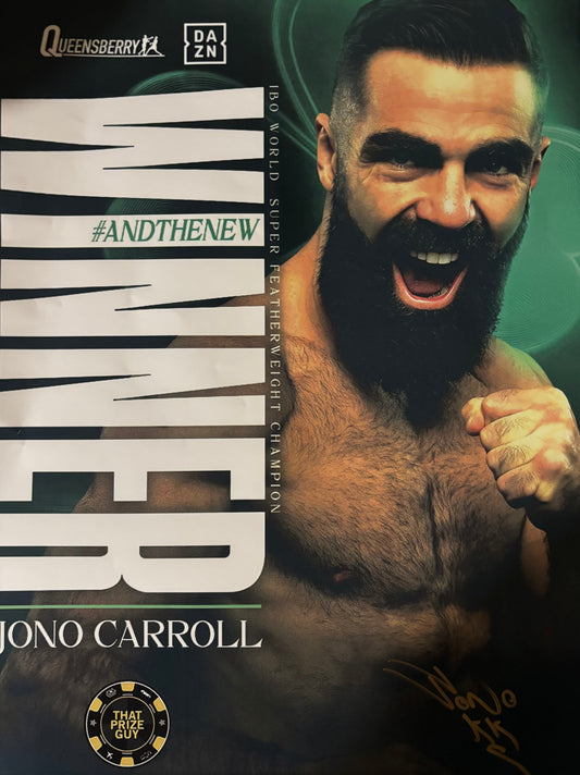 Jono Carroll Signed 16x12" Photo – IBO World Champion