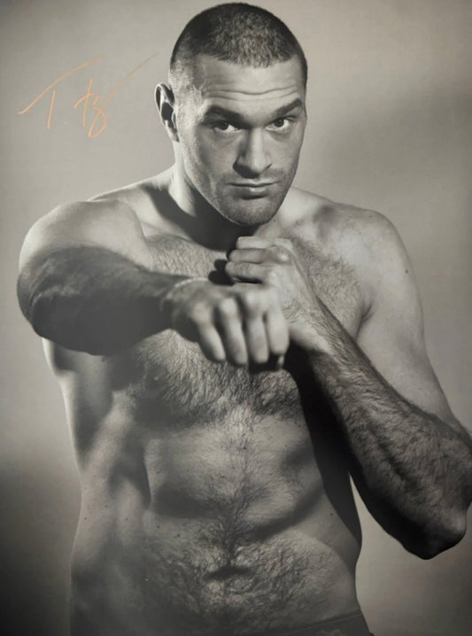 Tyson Fury signed 16x12 inch photo
