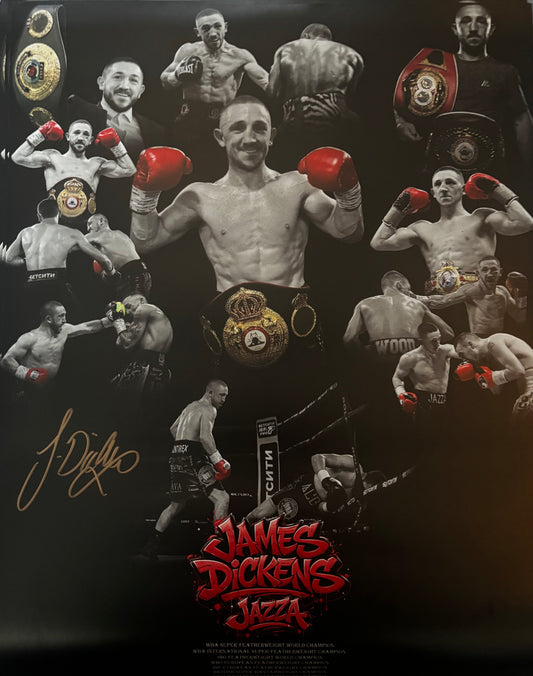 James 'Jazza' Dickens signed 20x16 inch poster