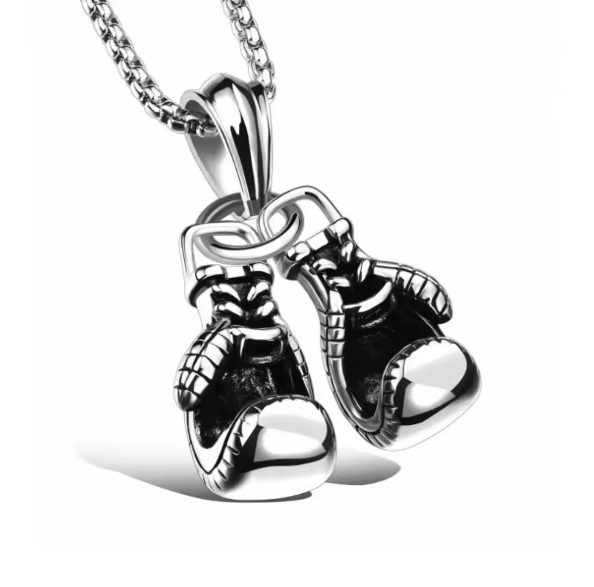 Pair of boxing gloves necklace