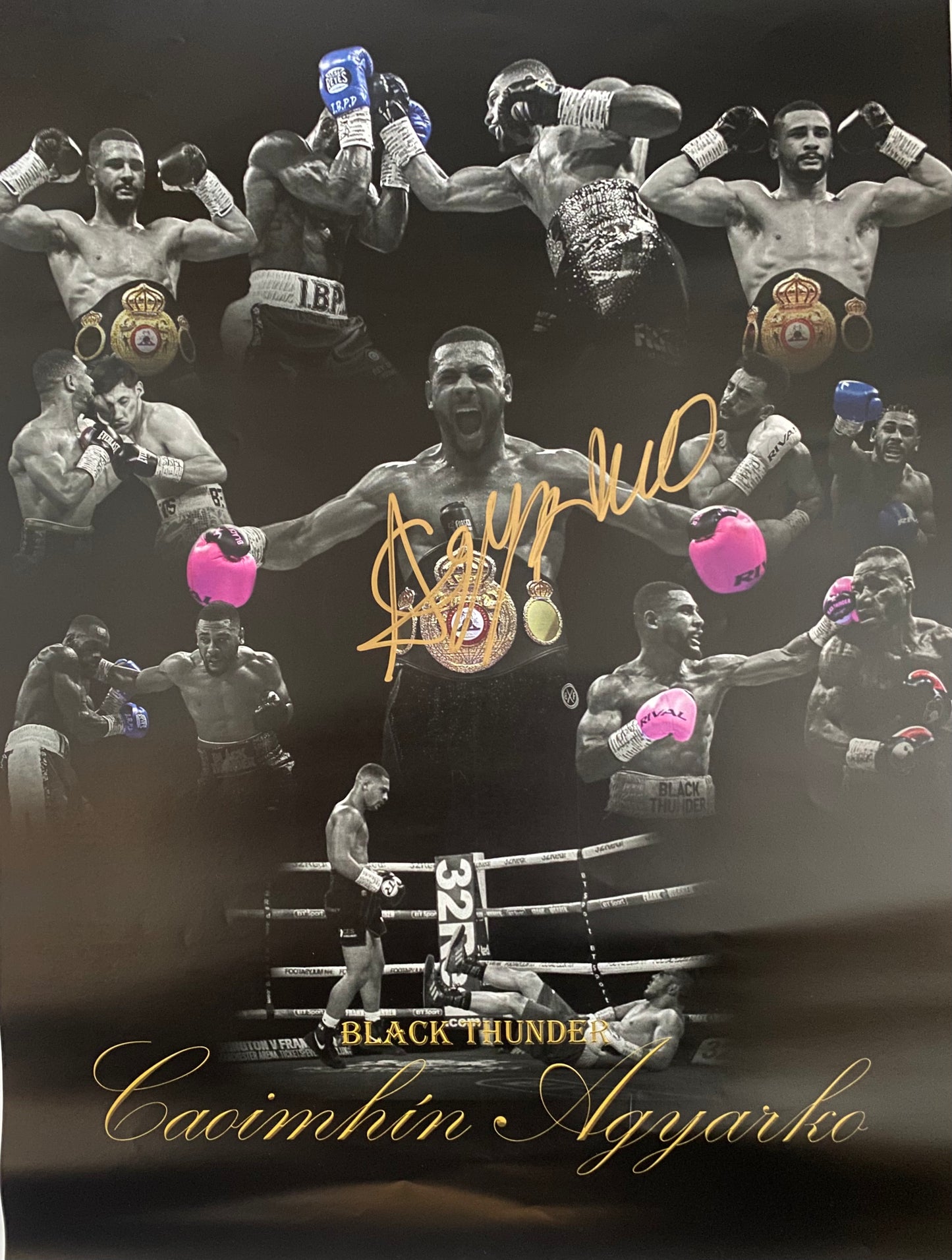 Caoimhín Agyarko signed 16x12 inch photo