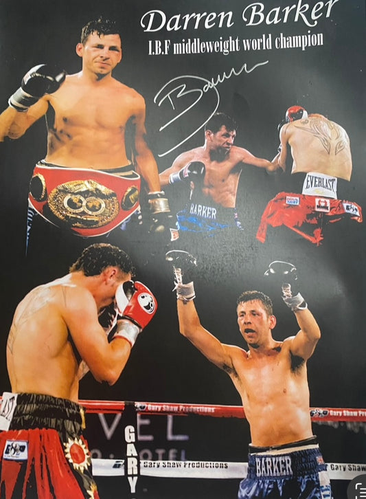 Darren Barker signed 16x12 photo