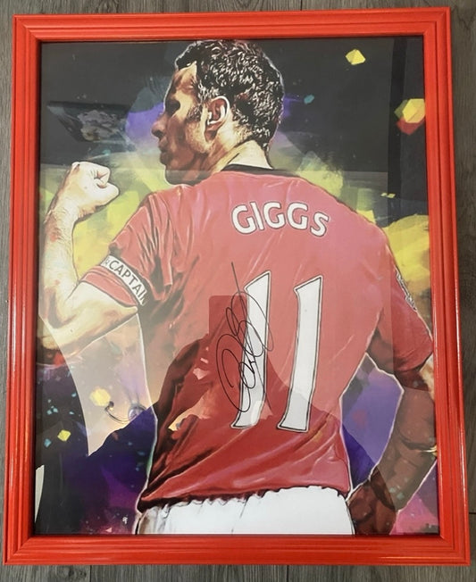 Ryan Giggs signed & framed 20x16 inch poster