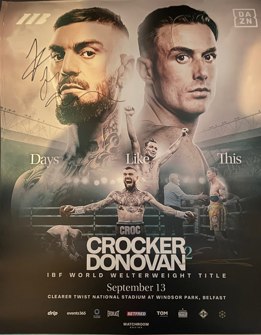 Lewis Crocker & Eddie Hearn signed 20x16 inch poster