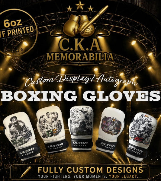 Custom 6oz DTF Printed Display & Autograph Boxing Glove