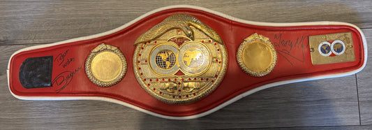 Darren Barker & Terry Marsh signed ibf mini belt (some slight damage)
