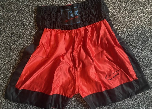 Anthony Cacace signed boxing shorts