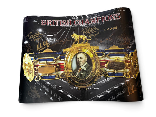 A2 British Champions Multi-Signed Boxing Poster