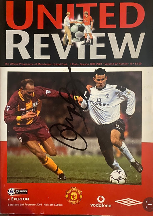 Ryan Giggs signed United review magazine