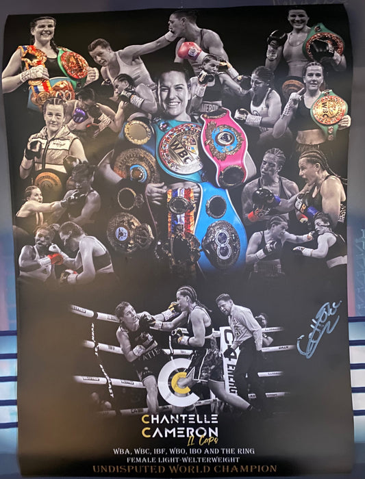 Chantelle Cameron signed A2 poster
