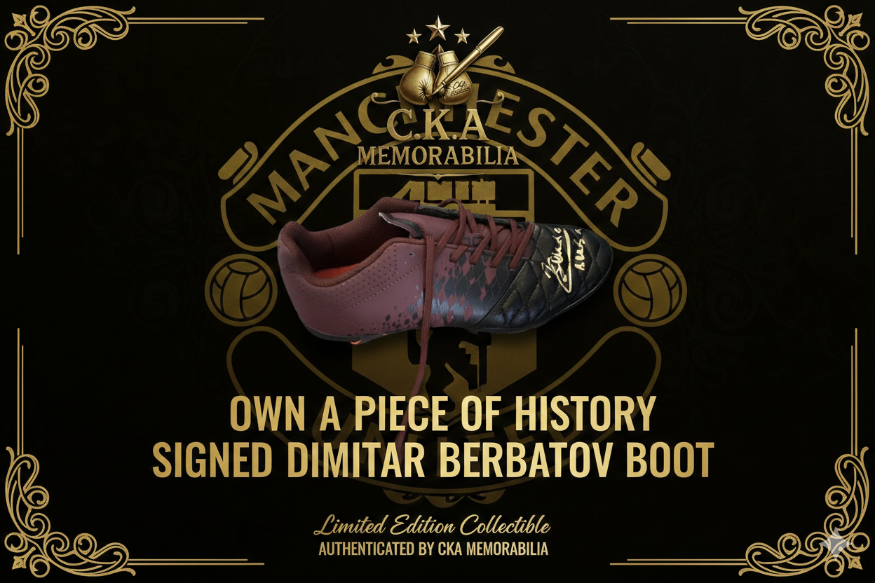 Dimitar Berbatov Signed Football Boot (Manchester United)