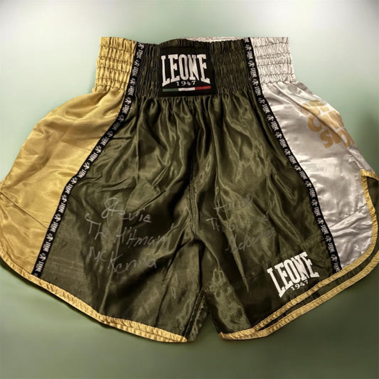 Aaron & Steven McKenna Duel signed boxing shorts