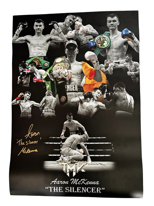 Aaron'The Silencer' McKenna signed A2 poster