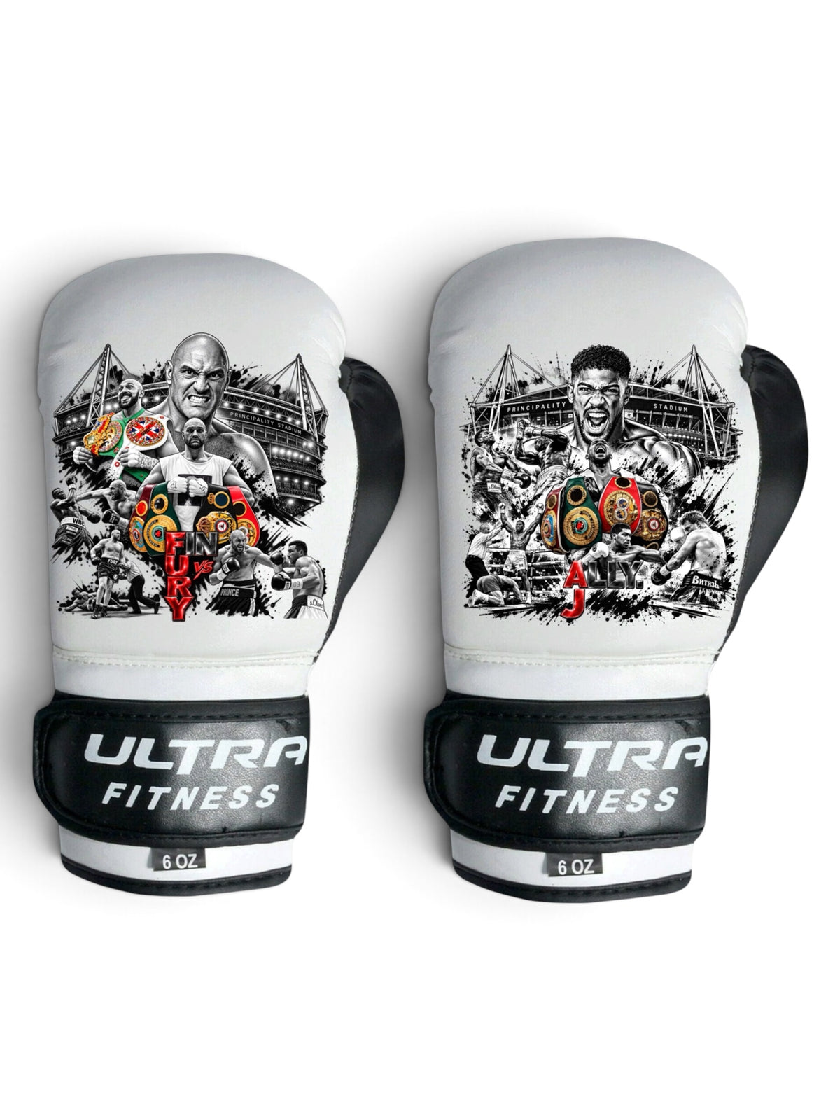 Tyson Fury vs Anthony Joshua – Pair of Custom Display / Autograph Boxing Gloves