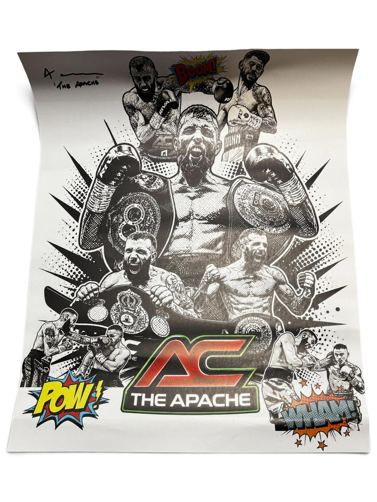 Anthony Cacace “The Apache” – Signed Comic Style Poster (20 x 16 Inches)