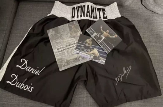 Daniel Dubois IBF (heavyweight world champion) signed customised shorts
